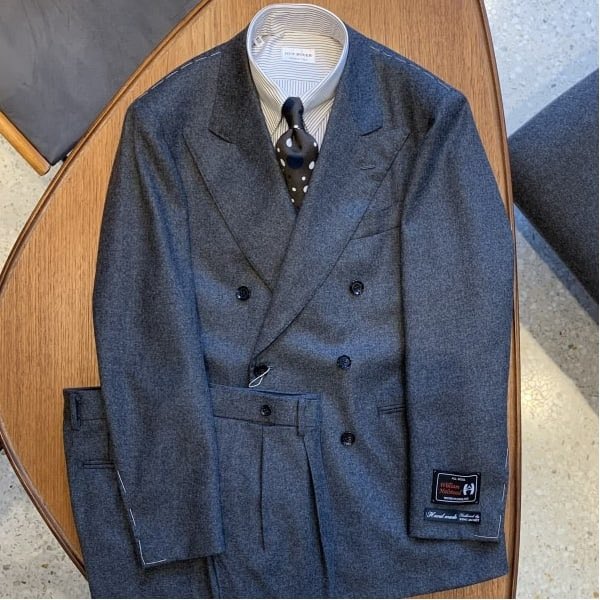 Beams 出張っ F フランネル グレー RING JAKET ハンドライン