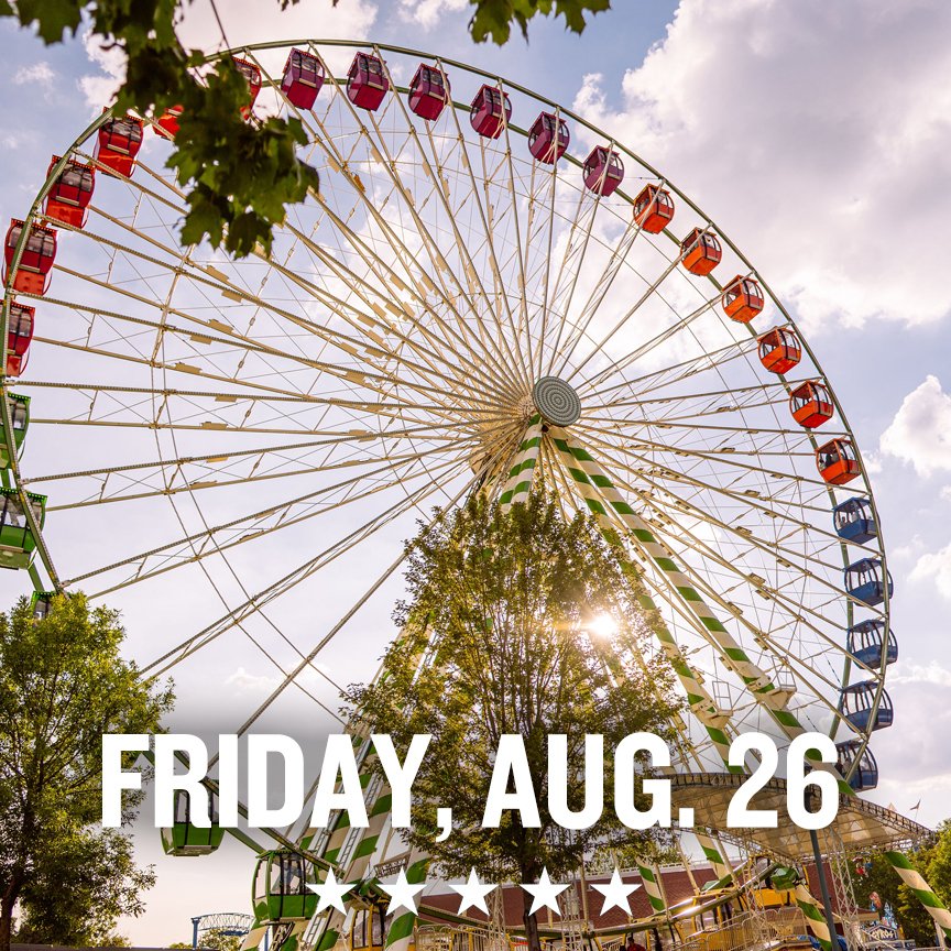 mnstatefair's tweet photo. Today is Friday, Aug. 26! 🎉 Visit our website for an outline of events today. Learn more at: https://t.co/yNrpzigIBj https://t.co/fJoRXX9rHK
