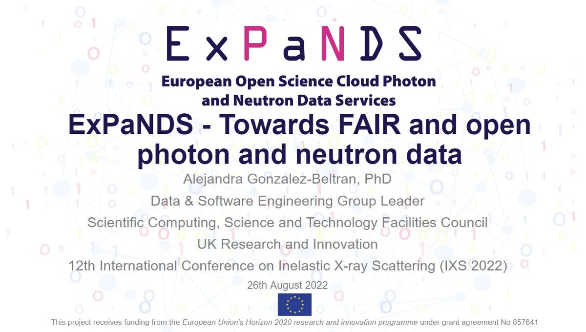 ExPaNDs_EU's tweet photo. A great last day was enjoyed at #IXS2022 today!
Our colleague @alegonbel who is involved in our work package 2 delivered a great presentation "Towards FAIR and open PaN data". Thank you to all participants!
#OpenScience #FAIR #opendataforopenscience https://t.co/LiFpbdE1Fc