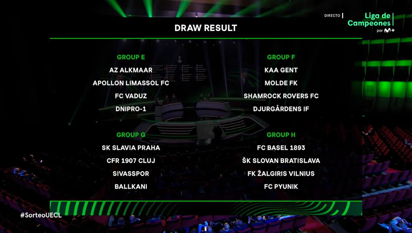 MPlusDeportes's tweet photo. Así ha quedado la Fase de Grupos de la Conference League. #SorteoUECL https://t.co/gh9nBMLUaj