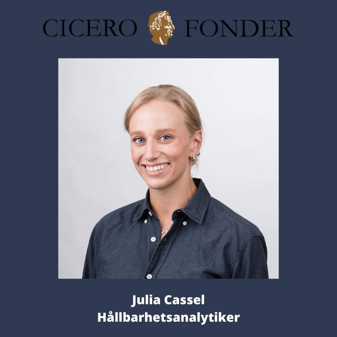☀️ Vi hälsar Julia Cassel välkommen till Cicero Fonder!

🌳 Julia kommer att jobba som hållbarhetsanalytiker på Cicero och se till att vi förblir "fondbolaget med fokus på hållbarhet"!

Varmt välkommen!!😄