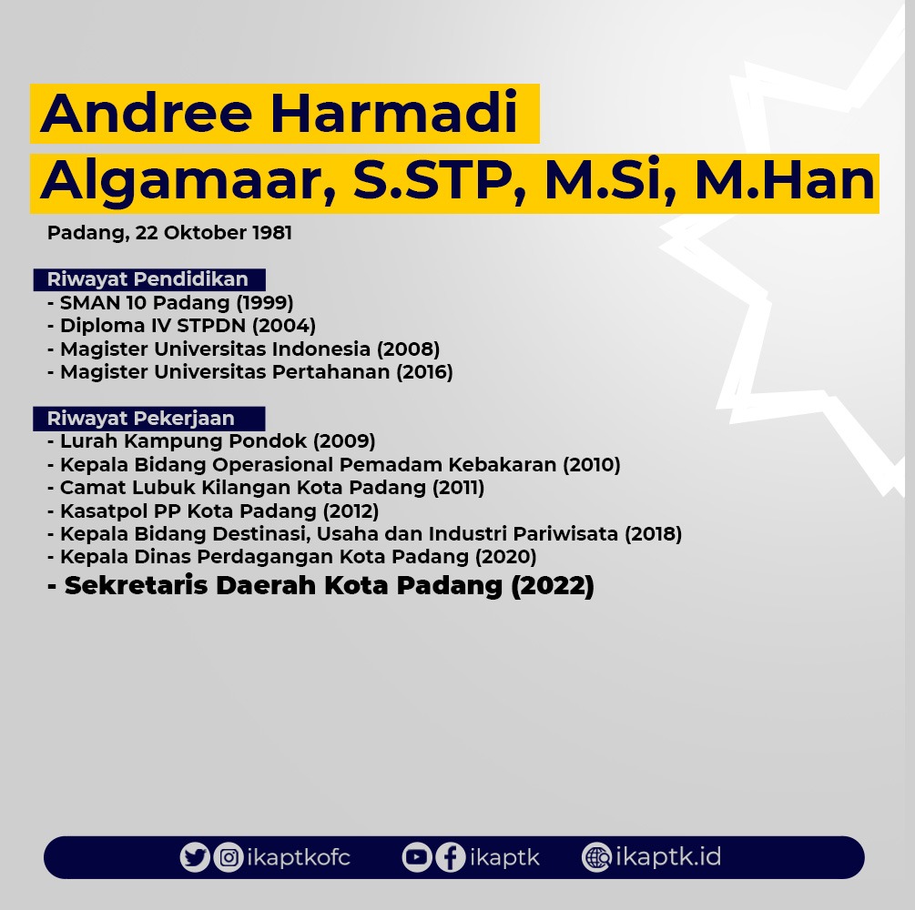 ikaptkid's tweet photo. Kakanda Andre, Purna Praja STPDN Angkatan 12, Sekretaris Daerah Kota Padang.

#ikaptk #purnapraja #kdc #apdn #stpdn #iip #ipdn #indonesia #pns #asn #abdipraja #pamongpraja #asthabrata #praja #mudapraja #madyapraja #nindyapraja #wasanapraja #prajautama https://t.co/faOWnLtGvL