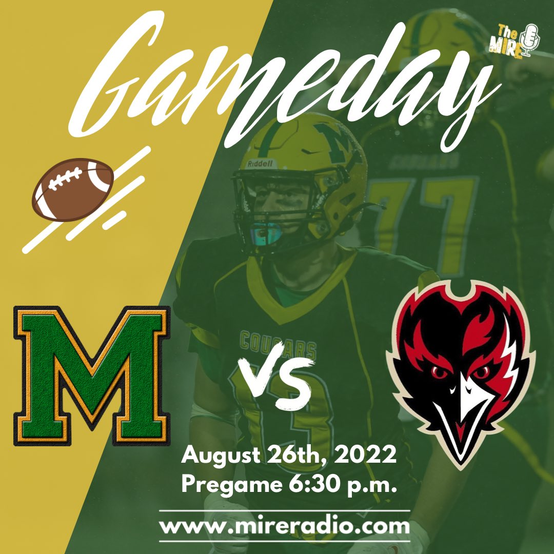 MIREradio's tweet photo. We back! Opening night is tonight! Get Caught In The MIRE for pregame at 6:30 p.m. on https://t.co/4bdmj7CFQY ! @FootballMonty @bobnuse @MikeKinneyHS https://t.co/kExpCvRqjS