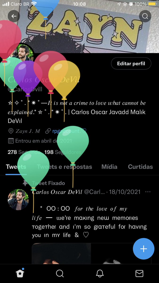 CarlosDvill's tweet photo. OS BALÕES!!! MEU ANIVERSÁRIO https://t.co/S3eC1kK0cg