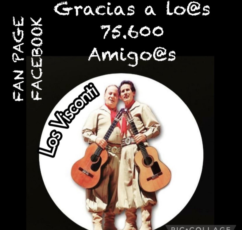 Gracias!! Amigos y Amigas de Facebook!!! <a href="/LosVisconti/">Los Visconti Abel</a> <a href="/SonyMusicEC/">Sony Music Ecuador</a> <a href="/SonyMusicCol/">Sony Music Colombia</a> <a href="/LatinBillboards/">Premios Billboard de la Música Latina</a>