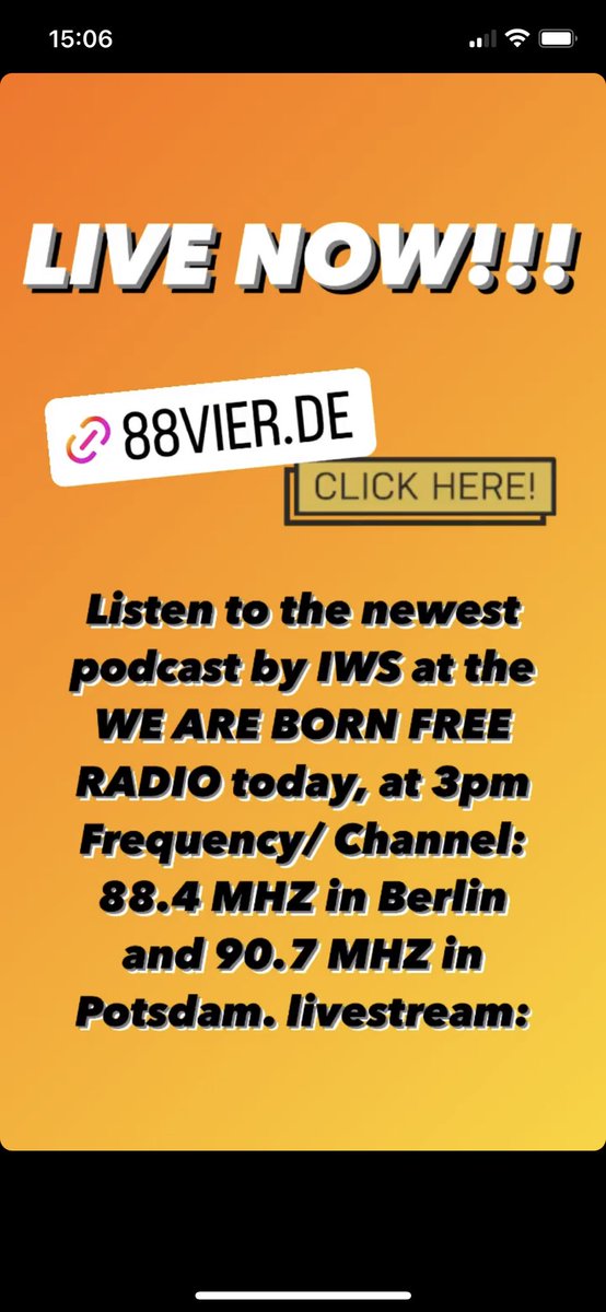 LIVESTREAM NOW: 88vier.de

LINK TO VIDEO: vimeo.com/742356725