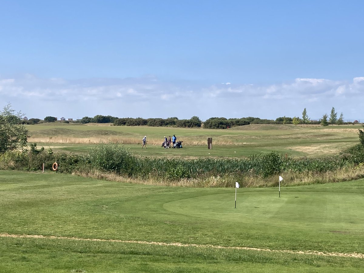 HeachamFC's tweet photo. And we are off!! Shot gun start! All 18 teams started and what a glorious day we have , for our golf day @Heacham_Manor Best dressed has already gone to #TeamGoss 👌🏻😎 Looking forward to welcoming some of the @HeachamSC2020 later , to draw these fantastic raffle prizes! https://t.co/xxwz5D1NKO