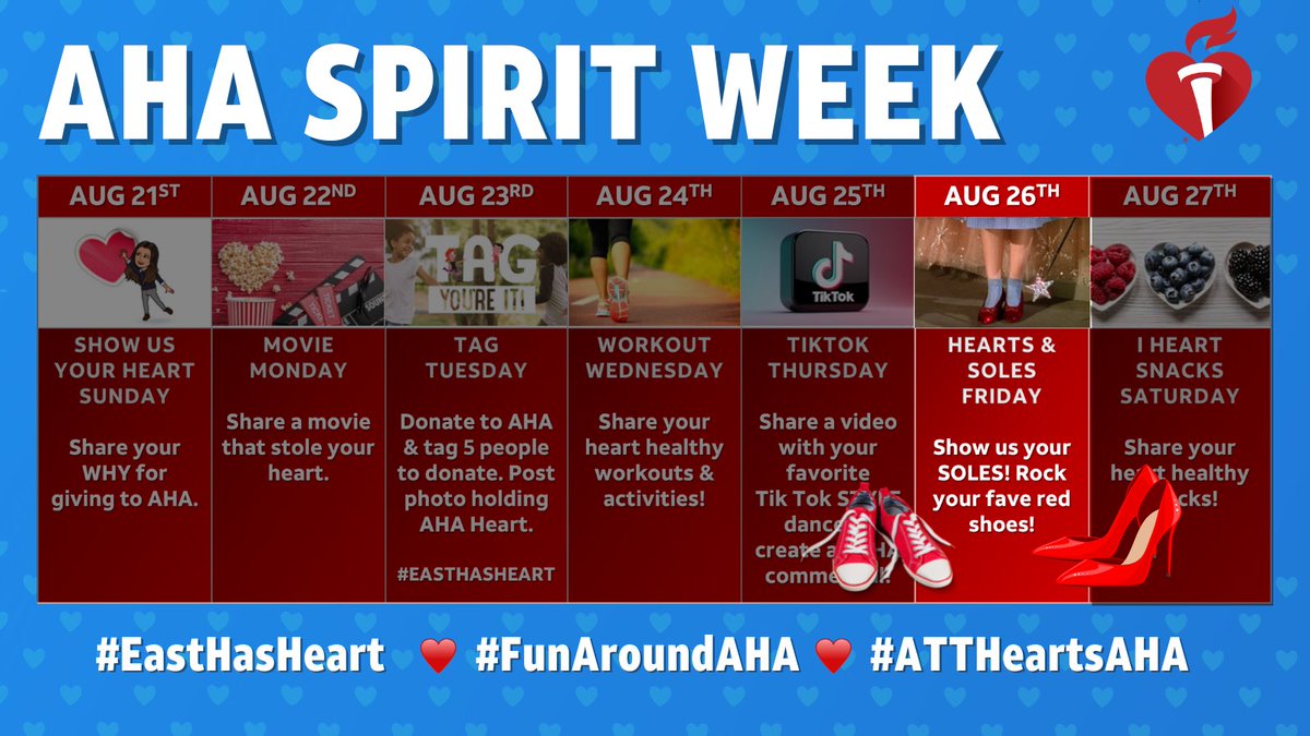 Retail_Markets's tweet photo. WOOHOO! It is Friday and today is Hearts & Soles Friday ♥️👠♥️👟
🗣Show us your SOLES! Snap a pic of your kicks and share with us.
#EastHasHeart #FunAroundAHA https://t.co/DHM832O1J2
