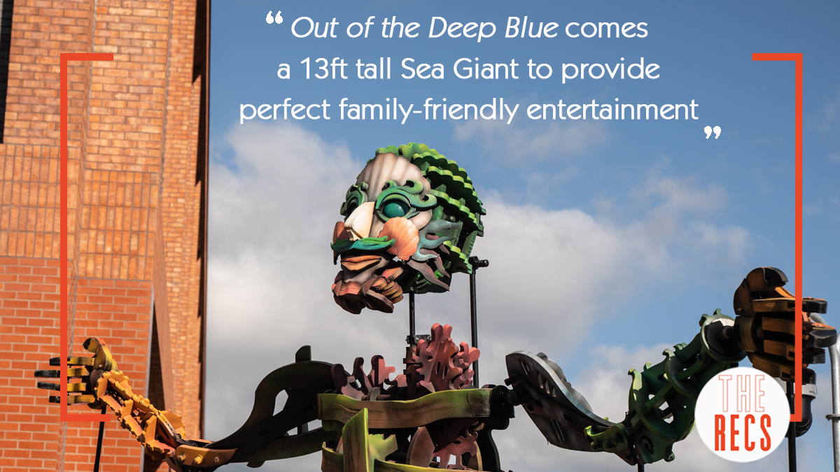 therecsuk's tweet photo. TOURING NOW: Out of the Deep Blue, featuring Eko the Sea Giant, combines incredible puppetry and contemporary dance. 
Read The Recs preview: https://t.co/ug82qU89Gg https://t.co/UmgN35mYrf