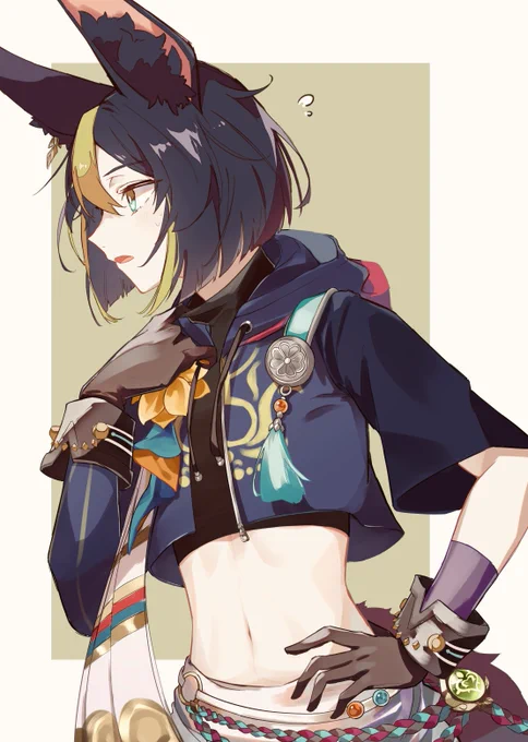 お腹ァァァァ #Tighnari #ティナリ 