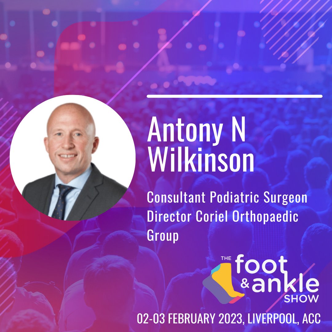 Foot and Ankle Show (@footankleshow) on Twitter photo We're very excited to announce Antony N Wilkinson <a href="/Footsurgeryexp/">Foot surgery expert</a> as one of the fantastic speakers at The Foot & Ankle Show 2023.
Early bird tickets are available at fashow.co.uk/tickets-2023/ We're very excited to announce Antony N Wilkinson <a href="/Footsurgeryexp/">Foot surgery expert</a> as one of the fantastic speakers at The Foot & Ankle Show 2023.
Early bird tickets are available at fashow.co.uk/tickets-2023/