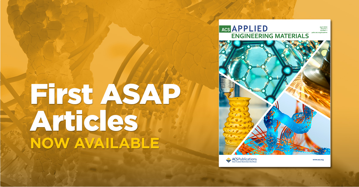AmerChemSociety's tweet photo. #FridayReads The first ASAP articles for ACS Applied Engineering Materials are now live. These articles cover a broad area of  #esearch including antimicrobials, metallization of microfeatures, strain sensors &amp; fire resistant coatings. https://t.co/PZwG0mevTk #Chemistry https://t.co/rgM4YNBMKe