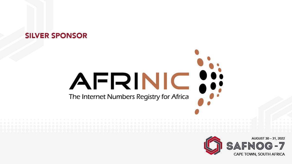 SAFNOG's tweet photo. Shout out to @AFRINIC for sponsoring the #SAFNOG7 Conference! Thank you for your partnership and support.
Register now via https://t.co/jOtfDI8fPj
#SAFNOG #Afrinic #InternetForEveryone #Networking #SAFNOG7 #Conference #NOGs https://t.co/qNKUnBcj7j