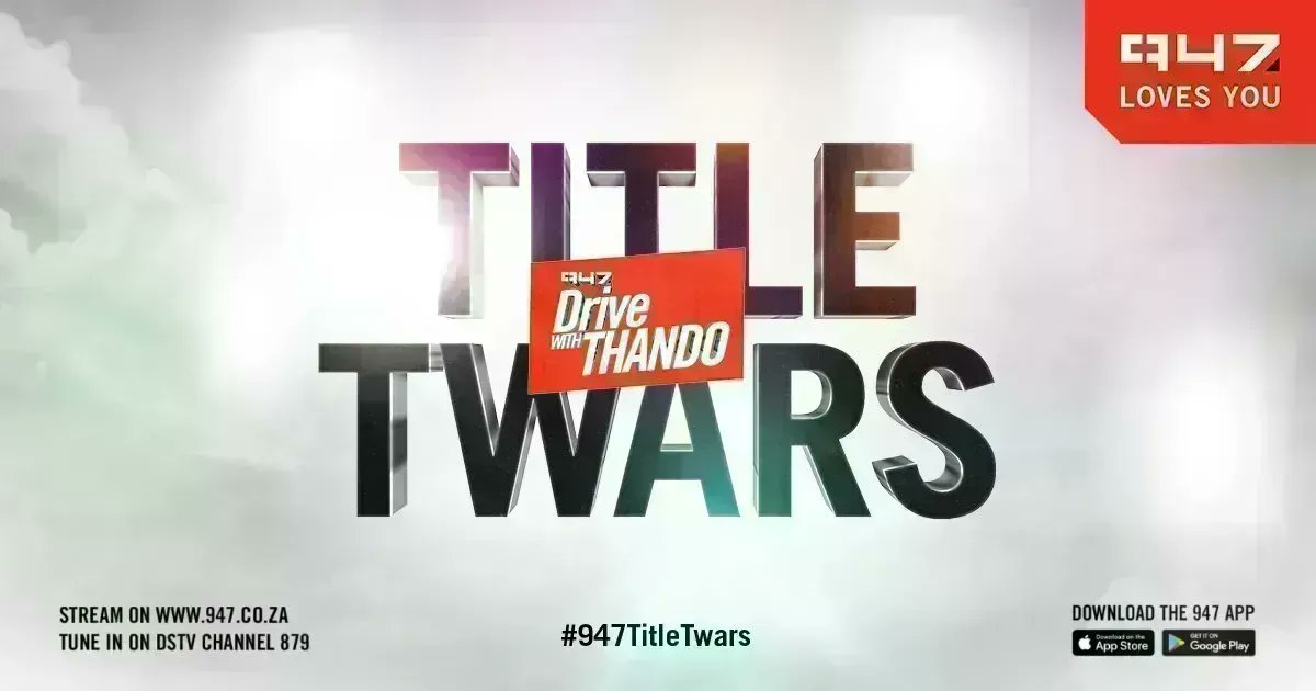 947's tweet photo. Are you #TeamThando or #TeamAlex when it comes to song choices?

Two different songs. 
By two different artists. 
Same title (kind of).
It's #947TitleTwars!

Cast your vote on the @947DriveThando Twitter page NOW. 
#947DriveWithThando https://t.co/48tII5yJEh