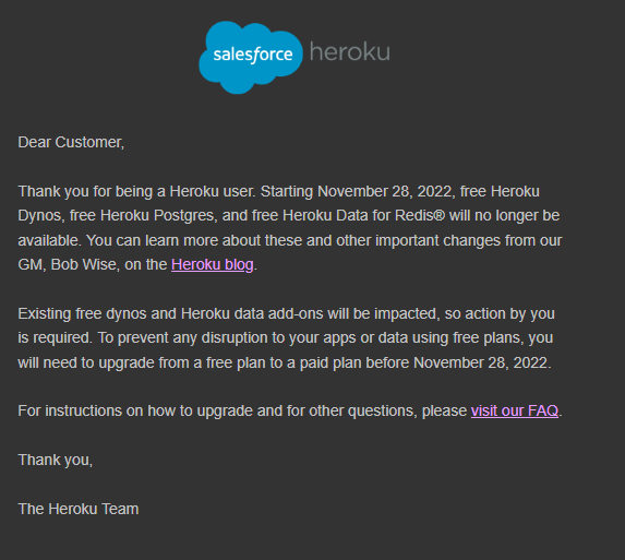 RicardoMusch's tweet image. All the free tings must come to pass :(

#heroku #dynos #lambda #webhooks