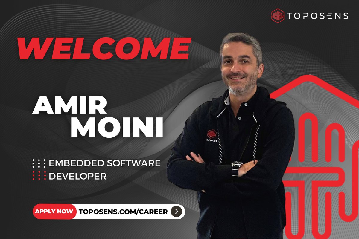 𝗧𝗵𝗲 𝗧𝗼𝗽𝗼𝗧𝗲𝗮𝗺 𝗸𝗲𝗲𝗽𝘀 𝗴𝗿𝗼𝘄𝗶𝗻𝗴 🚀
Everyone, meet Amir Moini, who will be joining us on our exciting journey as Embedded Software &amp; Hardware Developer. Welcome on board, Amir! 🤗
#toposens #newrecruit #career #teammember #robotics #SoftwareEngineer #hardware