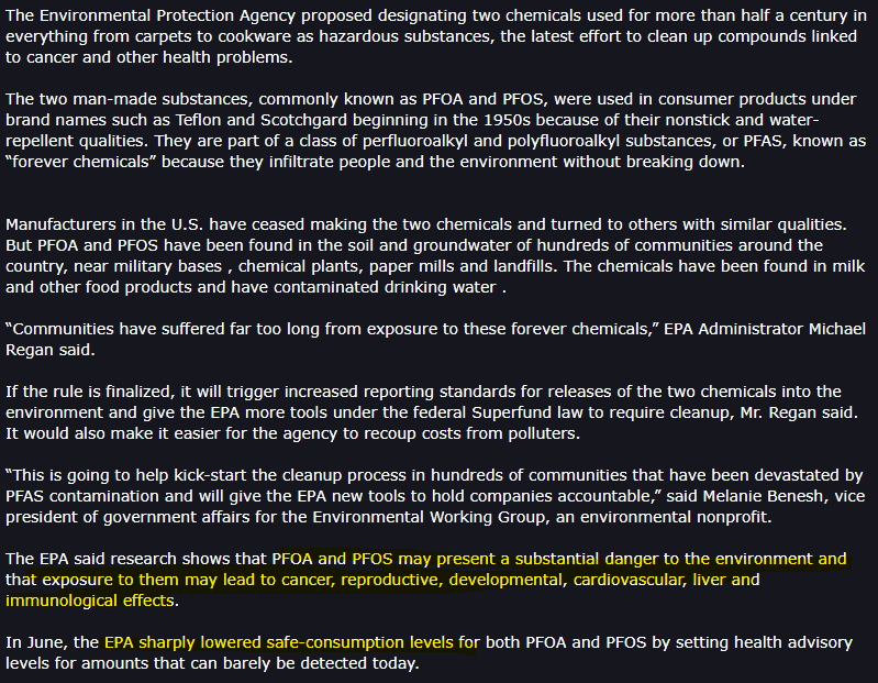 i_Drohi's tweet image. #EPA about to designate #teflon and #scotchguard as hazardous substances - exposure may lead to cancer, ...

Non-stick cookware, anyone?