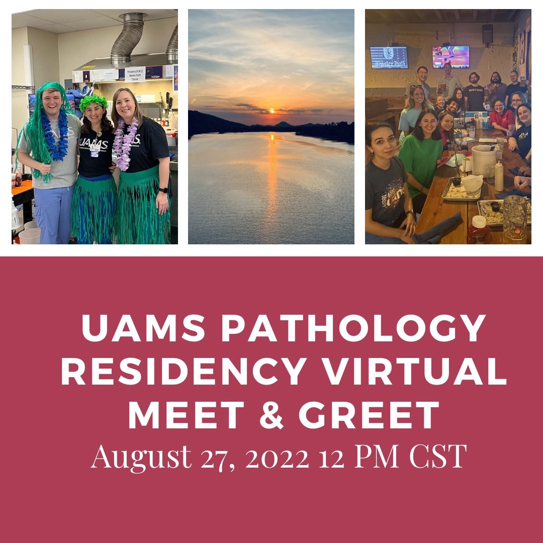 Reminder! We are having a virtual open house TOMORROW on Zoom at noon CST. Register here: uams.zoom.us/meeting/regist… #PathMatch23 #PathTwitter #pathologyresidency