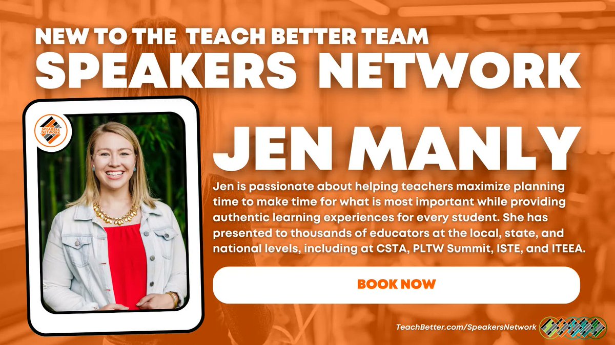 teachbetterteam's tweet photo. #TeachBetter family! Help us welcome Jen Manly to our #SpeakersNetwork! We couldn't be more excited! @Jennifer_Manly
https://t.co/7cjCUfe99g https://t.co/q8apIGCzaY