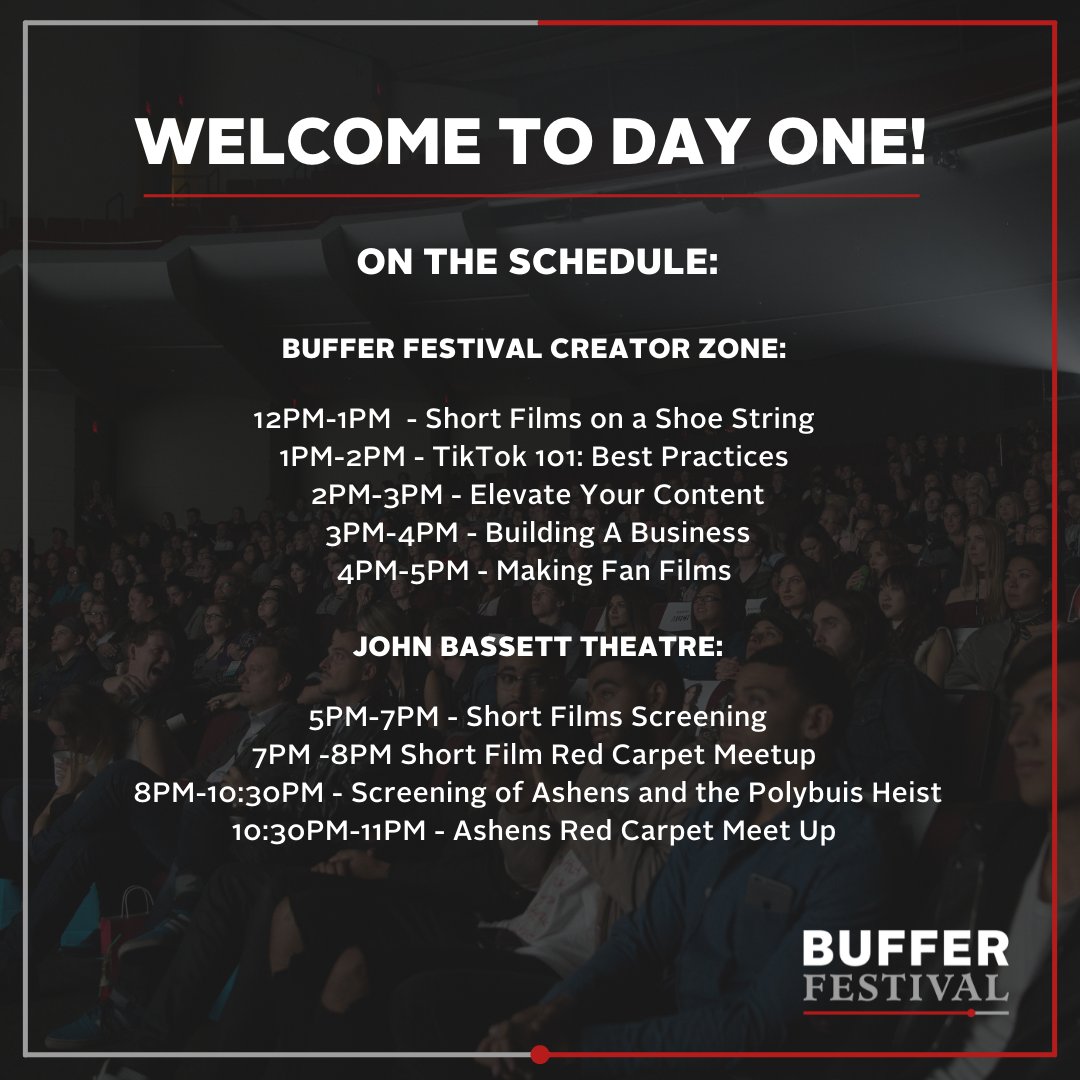 BufferFestival's tweet photo. It's Buffer Festival weekend!🎥 https://t.co/0cFjGMrZjS
