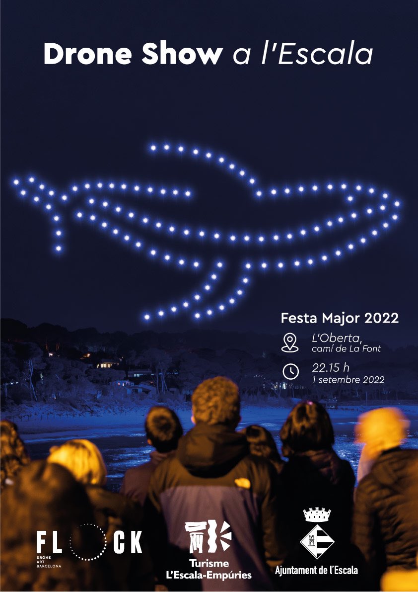 visitlescala's tweet photo. Aquesta Festa Major, no et perdis l’espectacle de drons de l’1 de setembre @flockdroneart #visitlescala #incostabrava #catalunyaexperience #lEscalaMardEmpuries #lEscalaEsVida https://t.co/zJraWF8fGx