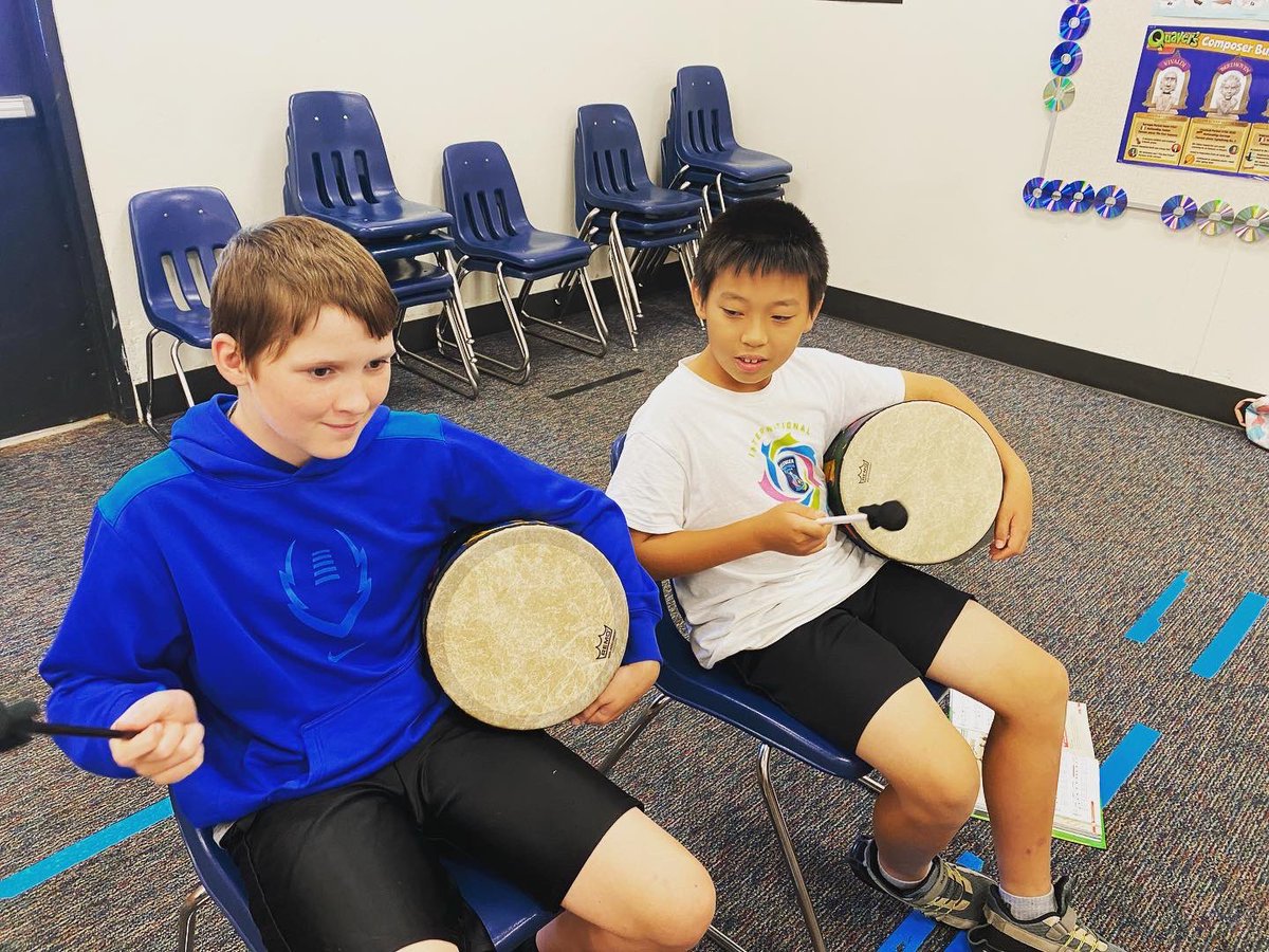CFESMusic's tweet photo. In 5th grade we added instruments to the train songs of Irish immigrants. They did a great job layering different rhythms. https://t.co/3wenUBgtCm