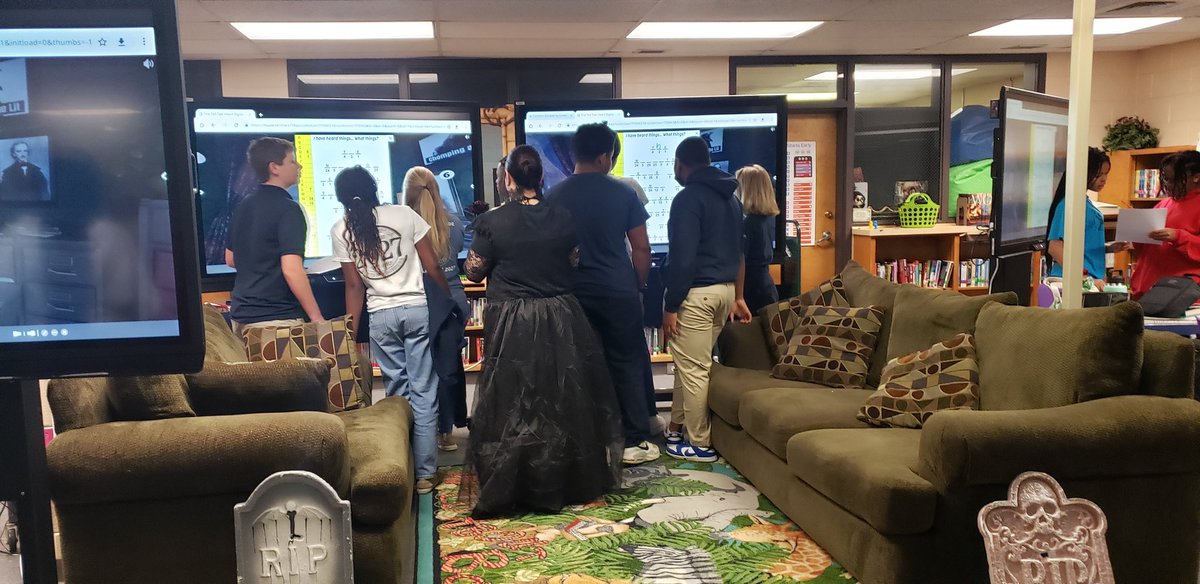 CalestaMueller's tweet photo. Today 8th grade students @NCTS09 are doing a Tell-Tale Heart Digital Escape. They love it! @AGeigerman @MrsFerrell_NCTS @MrsBatesncts https://t.co/OwqVvL8PaL