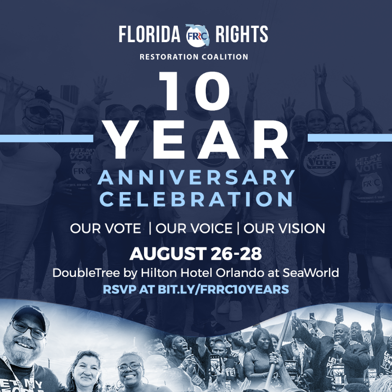 FinsOffTheField's tweet photo. Happy TEN year anniversary to @flrightsrestore!

Our Player Social Impact Committee is proud to support your unmatched work which has tremendously impacted Florida and the entire #CJReform community. Congrats on the big  1⃣0⃣ ! #FRRC10YEARS

#FootballUNITES x @InspireChange