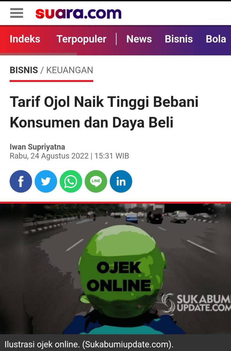 GojekOnTwitt's tweet photo. Mulai tanggal 29 Agustus 2022, tarif Ojek Online mengalami kenaikan sekitar 40%.

Dear customer dan driver ojol, gimana tanggapan kalian dengan kenaikan tarif ini? https://t.co/vayuUEsIkZ