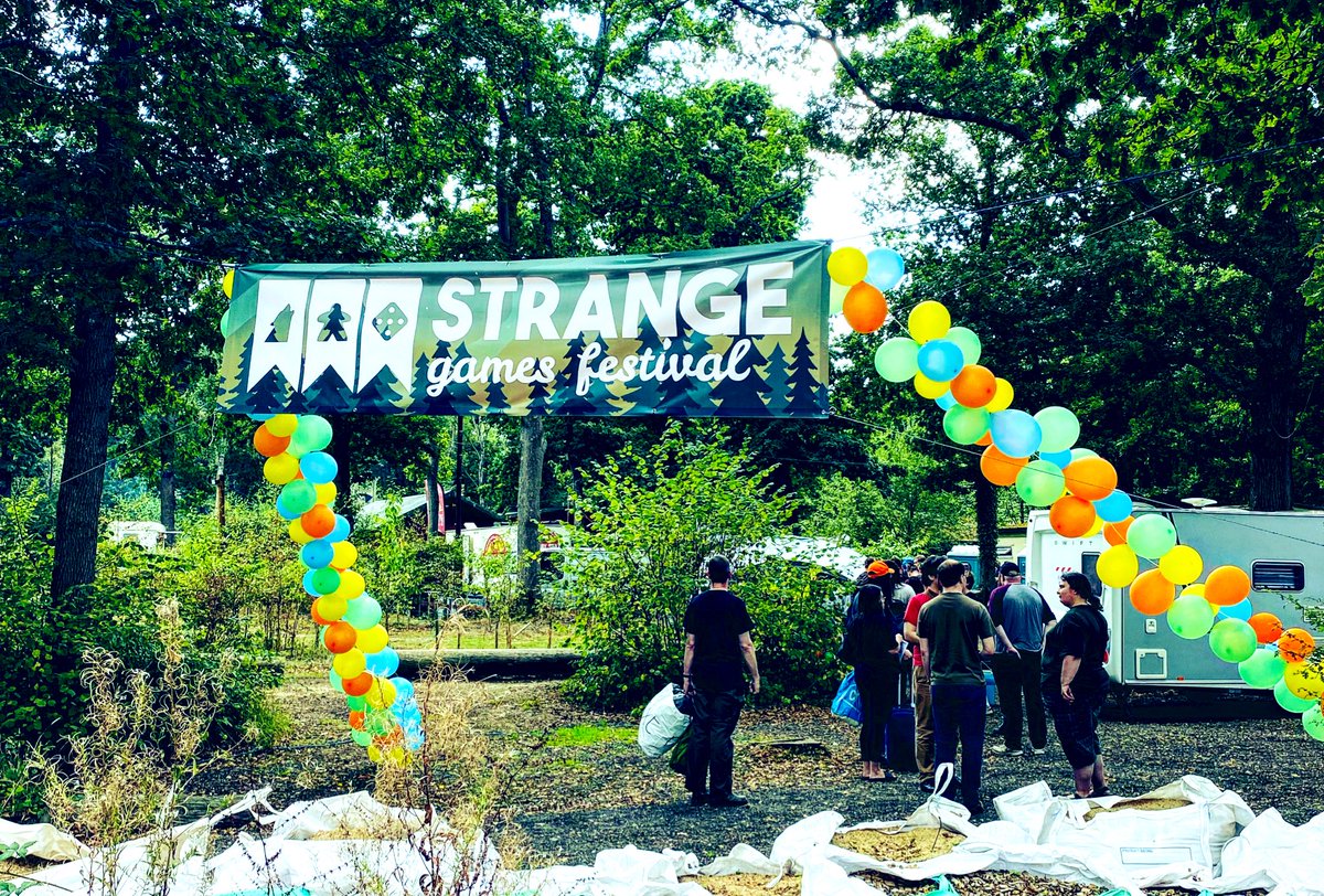 FestivalStrange's tweet photo. We’re open! Welcome to all you happy campers. See you at 7pm at the main stage for the welcome meet with @strangeoddity
#festival #strangegames #gaming #tabletop #boardgames #werewolf #camping https://t.co/DQYDo8sYgc