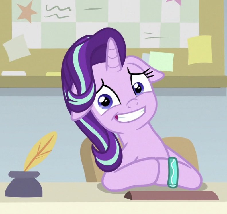 PONYGatlingGun's tweet photo. Dat Face #58
Starlight at a Desk is Best Starlight
#MyLittlePony #MLPFIM #StarlightGlimmer #Animation #Datface https://t.co/dthPgBknmK