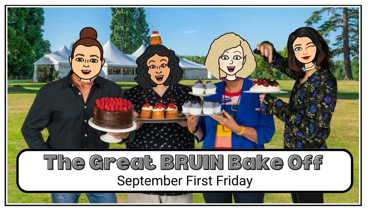 We are giddy with excitement for our September First Friday event - The Great BRUIN Bake Off! 🐻🍰Check out the "What's Brewin'?" Newsletter for info on how to enter. We can't wait to taste your scrumptious baked treats😋 <a href="/NikiHolmes68/">Niki Holmes</a> <a href="/MsHammondCheese/">Kim Hammond</a> <a href="/Sa_rah_Olson/">Sarah Olson</a>