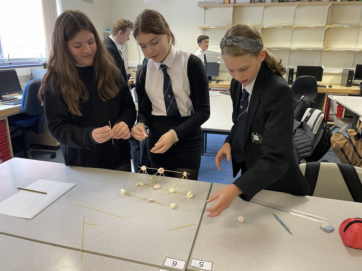 MissVickersDT's tweet photo. Some more excellent examples of teamwork during the S1 &amp; S2 STEM challenges. 

One group managed to build a tower measuring 97cm using only spaghetti and marshmallows! 🏗🗼👏🏼 https://t.co/tL8cLINndv