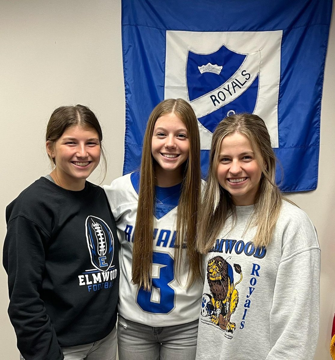 EHSROYALSTUCO's tweet photo. 📣Congratulations to the newly elected Student Council executive team: 
Abbie Allison, secretary 
Sophie Piper, vice president 
Ema Lee, president
#weareelmwood
@elmwood_hs @Elmwood_Supt https://t.co/2BeKjeyhln