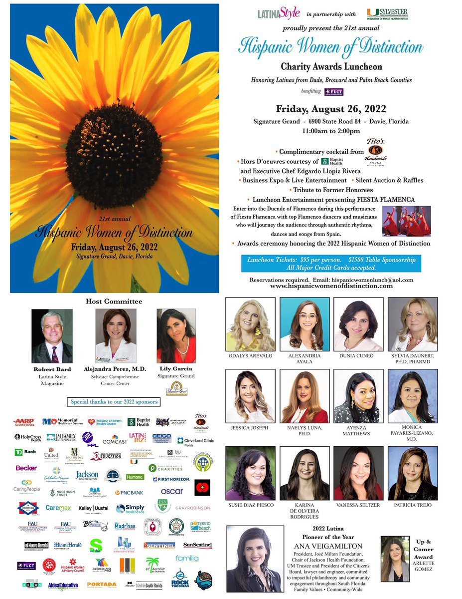 atperez_md's tweet photo. Celebrating Dr Sylvia Daunert #HispanicWomanOfDistinction at the 21st annual luncheon. Honored to be in their company @SylvesterCancer @umiamimedicine @StOngeMiami @ibddocmaria @MeckerMollerMD @univmiami @Latinamd https://t.co/xnM4uT5DUp