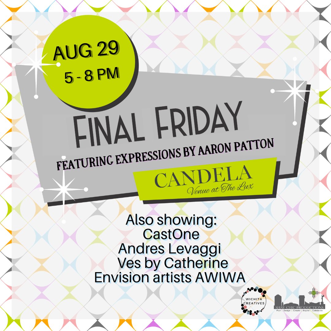 ShayChicCrew's tweet photo. FINAL FRIDAY CLOSING NIGHT: Expressions by Aaron Patton: 

This series of photographs is my way of pushing the boundaries of what a photograph can be. https://t.co/ynxcfVGNbG. Also showing: CastOne, Andres Levaggi, Ves by Catherine, #Envision artists AWIWA

@CandelaLuxICT  5-8PM https://t.co/kqDcjMPHm1
