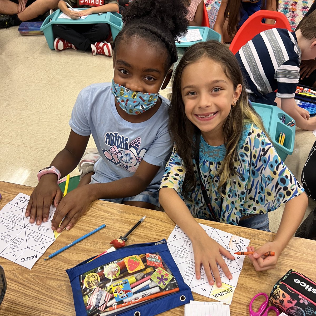 We enjoyed getting to know our DEAT buddies today with these fun fortune tellers! <a href="/mackpowelll/">Mackenzie Powell</a> <a href="/ClarkCreekSTEM/">Joey Moss</a>