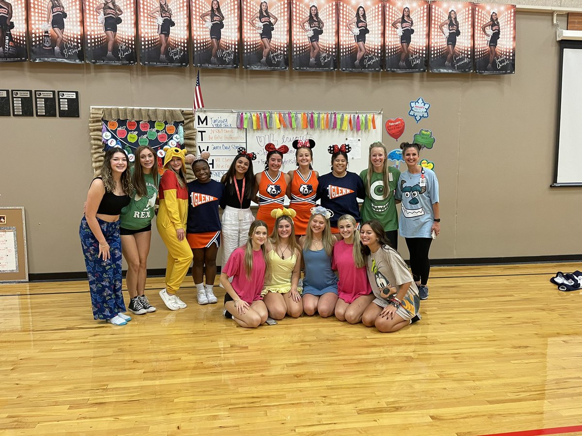 GlennGrizCheer's tweet photo. It’s GAME DAY! And we’re sporting our best Disney outfits to “Wish Away the Comal Warriors”! ✨ https://t.co/TELMZknEzP