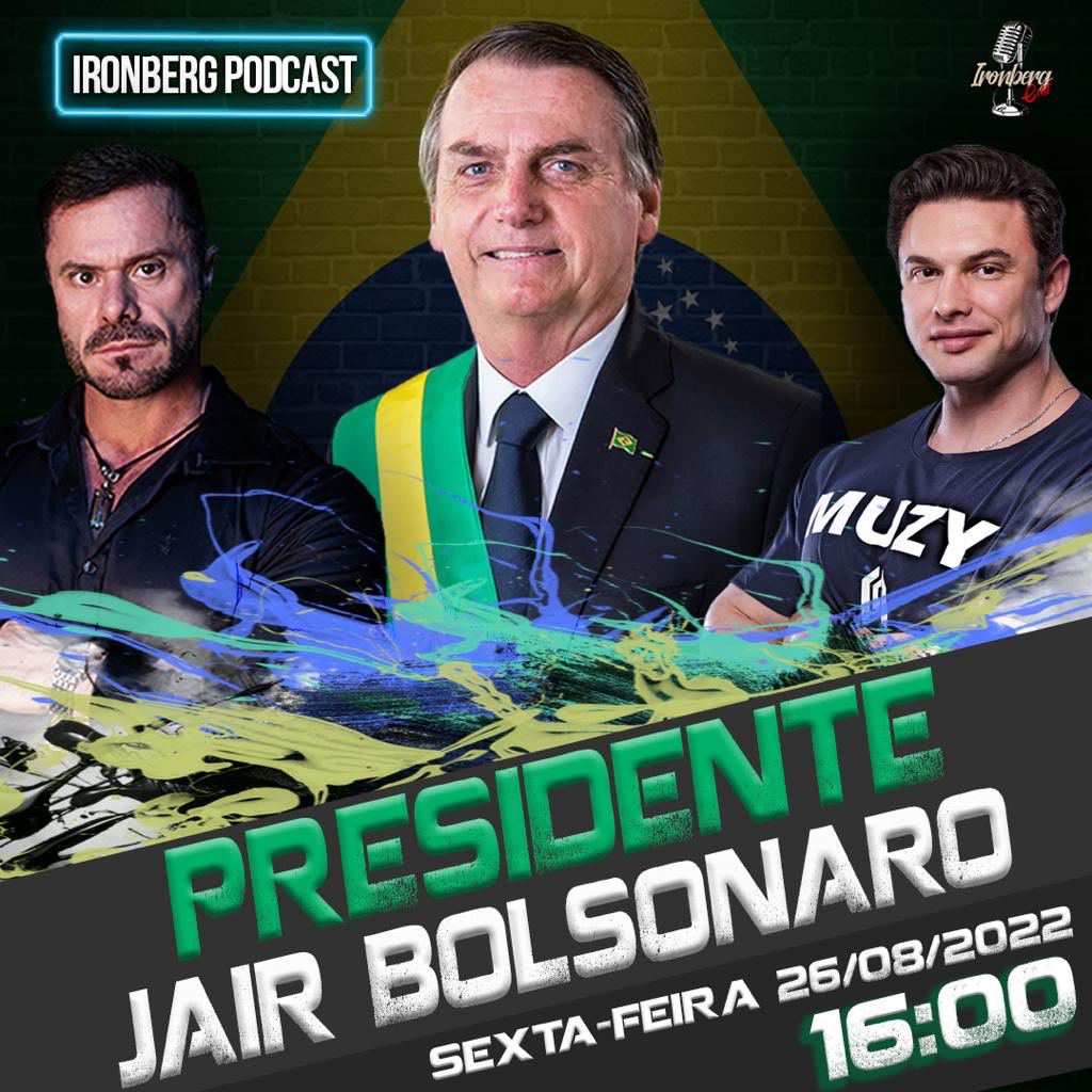 Logo mais o Pr ⁦<a href="/jairbolsonaro/">Jair M. Bolsonaro</a>⁩ no Ironberg Podcast
💪💪💪 🚀🚀🚀