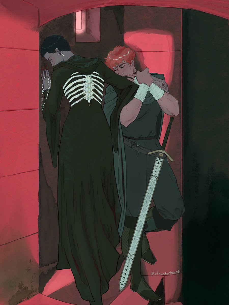 athunderheart's tweet image. “I am undone without you.”

No I couldn’t decide on a single version. #GideonTheNinth #HarrowTheNinth