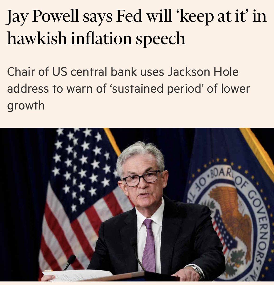 Good morning Mr Powell, hope you had a good 14-year sleep. Nice to see you wake up from your dream. Now, do us a favor and bring the interest rate above inflation, pls.
