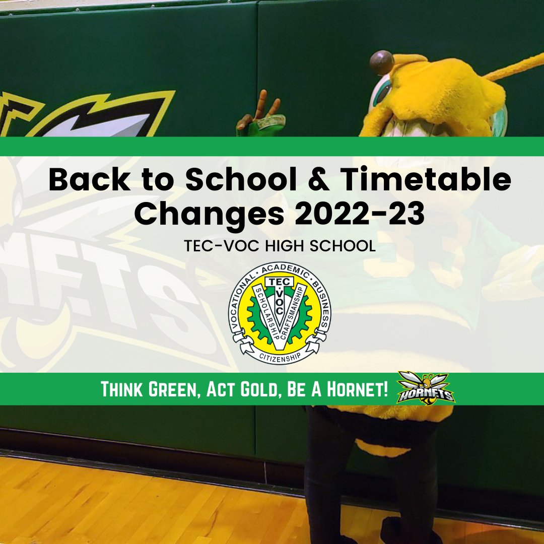 Tec-Voc High School hopes our students and staff are enjoying their last few weeks of summer vacation.  

Please visit our website for information on back to school &amp; timetable changes: winnipegsd.ca/technicalvocat…

#tecvoc