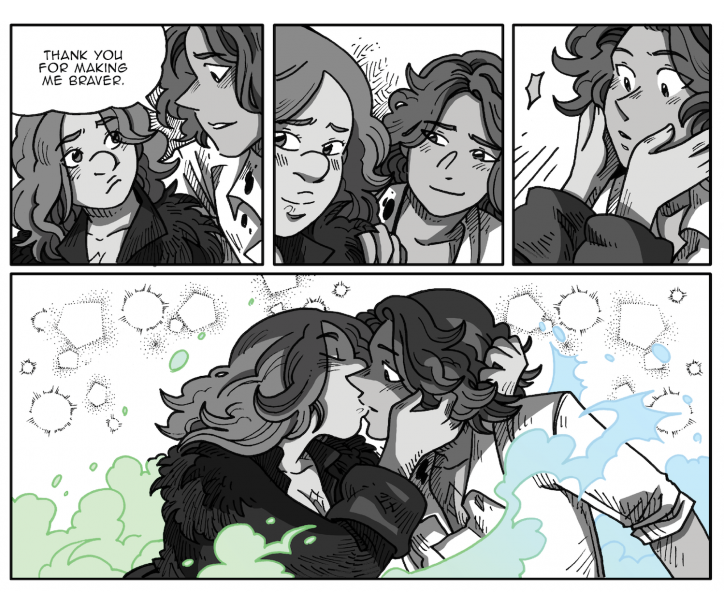 First Emma panels // Most recent Emma panels. Look at my girl, I'm so proud. #webcomics #webcomichero