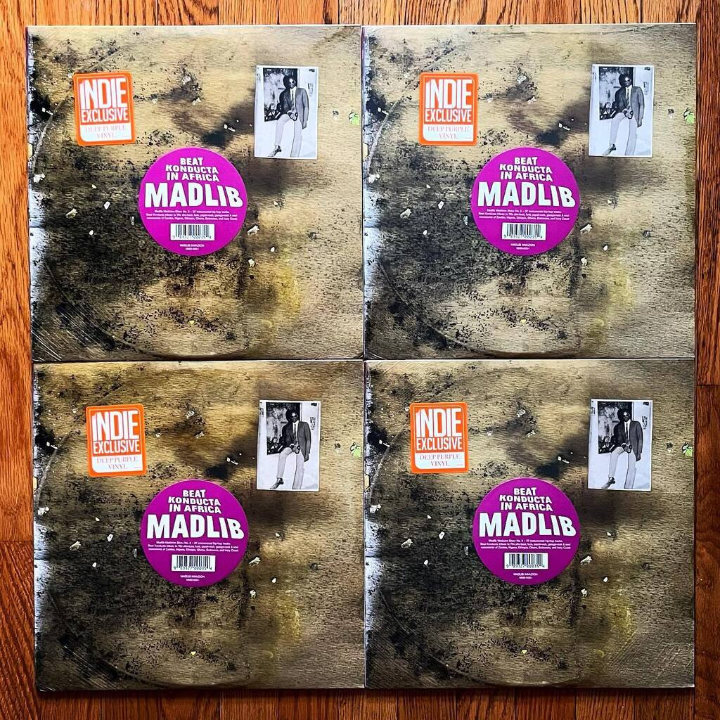 goodtasterecord's tweet photo. The Beat Konducta, Madlib, goes to Africa as part of the Madlib Medicine Show. These rare Afro-grooves are now an RSD Essential on deep purple wax. #madlib #rsdessential #madlibmedicineshow #beatkonducta #vinyl #vinylrecords #records #recordshop #recordsโฆ https://t.co/3cM5ORj409 https://t.co/YGdSG3pk2a