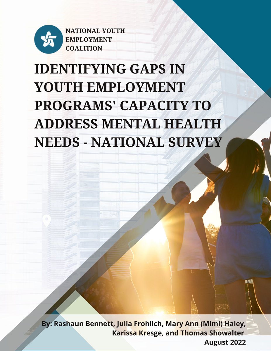 JUST RELEASED! “Identifying Gaps in Youth Employment Programs’ Capacity to Address Youth Mental Health Needs.” Thank you to <a href="/AECFNews/">Annie E. Casey Foundation</a> for funding this important project and to the countless frontline staff doing this crucial work every day. Full report: nyec.org/wp-content/upl…
