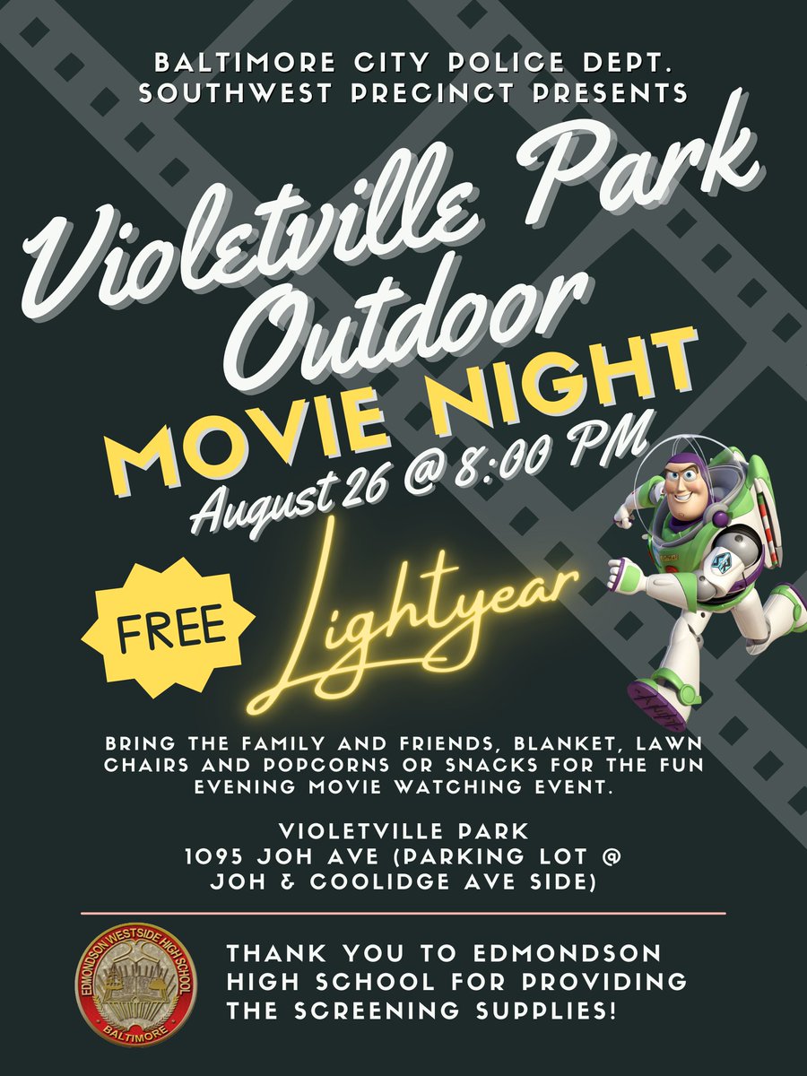 VioletvilleInc's tweet photo. Upcoming Events in Violetville ~ Outdoor Movie TONIGHT! - https://t.co/SGRB4IqItz https://t.co/ZFBvpXIvj6