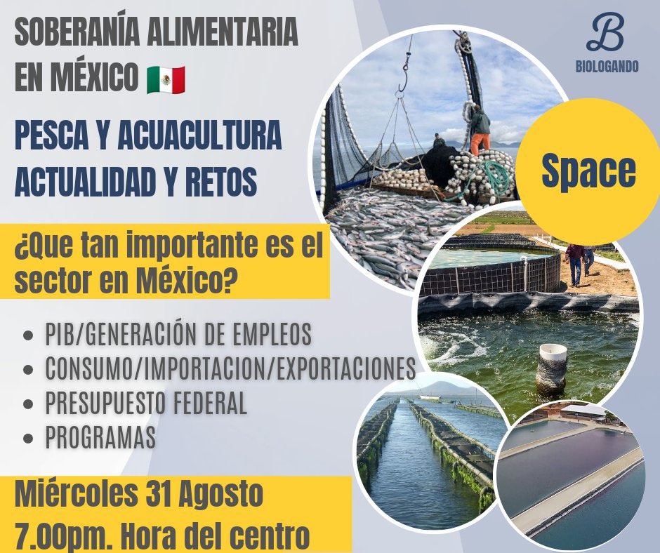 sbspesca2's tweet photo. Aparten fechas @humbertob02 @canainpescamx @AVAC_VER @IAESSonora @PescaSonora @pescaabc @sepasyucatan @isapesca @cheharr @somex_acua @PescayAcuaTam @Pes_Rib_Noroest @NotiPesca @DGAcuacultura @caudillojmg @PanoramAcuicola @AndresC59774878 @celina_dg @DeAcuicola https://t.co/gkHrT7wqLw
