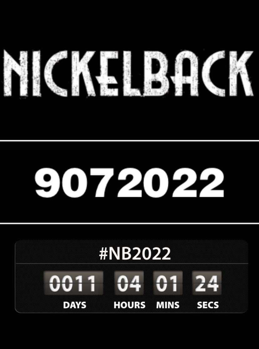 Michi24071988's tweet photo. @Nickelback So excited! The countdown is on🤩🥳 https://t.co/LvfgzXuaGB