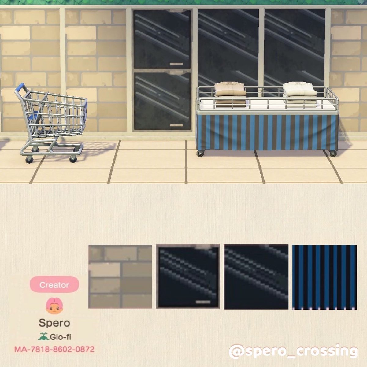 spero_crossing's tweet photo. Tiaโs Tea Cafe just opened up on my Animal Crossing island. To celebrate Iโm dropping 8 custom design codes! (The neutral brick can also be placed on in-game pathing).
#ACNH #AnimalCrossing #acnhcodes #acnhcustomdesign https://t.co/QQS0B3buk7