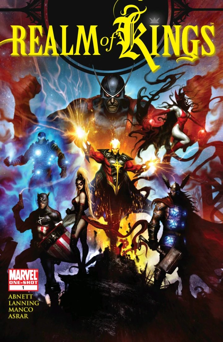 dano_cosmic's tweet photo. Panel from:

#RealmofKings #1 (Vol. 1, 2009)
✨
W-#DanAbnett/#AndyLanning,A-#LeonardoManco/#MahmudAsrar,C-#BrunoHang,L-#CoryPetit, cover by #ClintLangley 
✨
2 of 2 https://t.co/BBa0QdVtNd